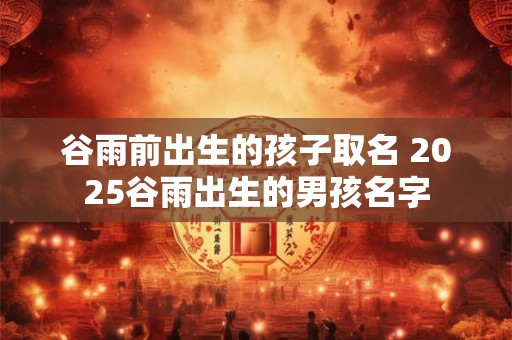 谷雨前出生的孩子取名 2025谷雨出生的男孩名字