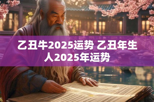 乙丑牛2025运势 乙丑年生人2025年运势