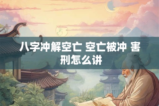 八字冲解空亡 空亡被冲 害 刑怎么讲