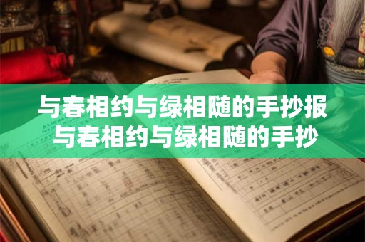 与春相约与绿相随的手抄报 与春相约与绿相随的手抄报怎么画