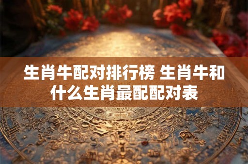生肖牛配对排行榜 生肖牛和什么生肖最配配对表