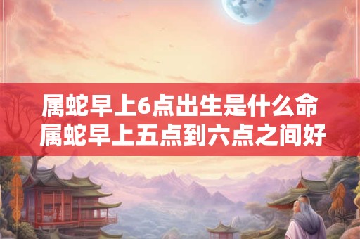 属蛇早上6点出生是什么命 属蛇早上五点到六点之间好不好