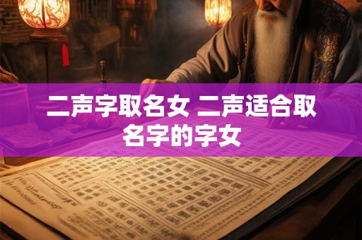 二声字取名女 二声适合取名字的字女