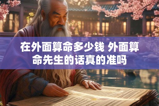 在外面算命多少钱 外面算命先生的话真的准吗