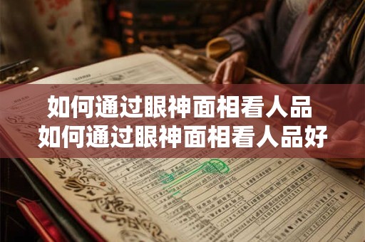 如何通过眼神面相看人品 如何通过眼神面相看人品好坏