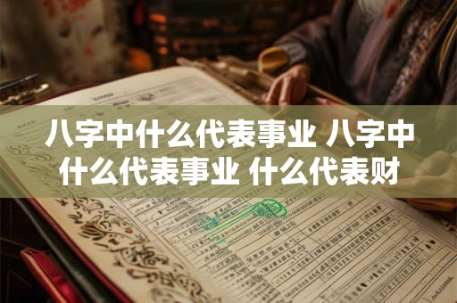 八字中什么代表事业 八字中什么代表事业 什么代表财运