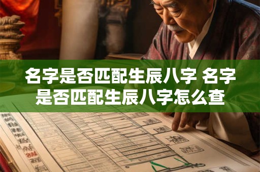 名字是否匹配生辰八字 名字是否匹配生辰八字怎么查
