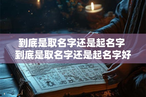 到底是取名字还是起名字 到底是取名字还是起名字好听