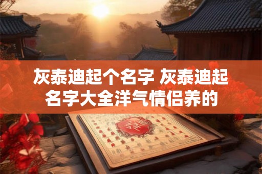 灰泰迪起个名字 灰泰迪起名字大全洋气情侣养的