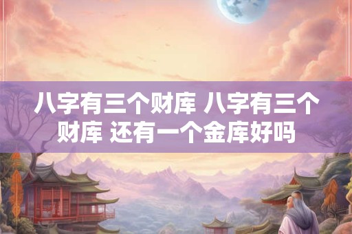 八字有三个财库 八字有三个财库 还有一个金库好吗