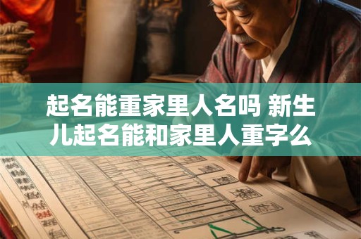 起名能重家里人名吗 新生儿起名能和家里人重字么