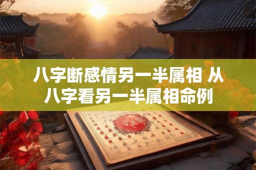八字断感情另一半属相 从八字看另一半属相命例