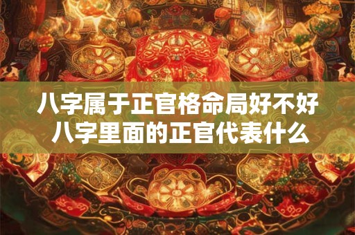 八字属于正官格命局好不好 八字里面的正官代表什么