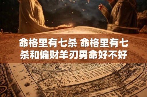 命格里有七杀 命格里有七杀和偏财羊刃男命好不好