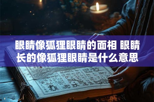 眼睛像狐狸眼睛的面相 眼睛长的像狐狸眼睛是什么意思