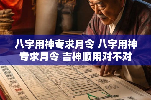 八字用神专求月令 八字用神专求月令 吉神顺用对不对