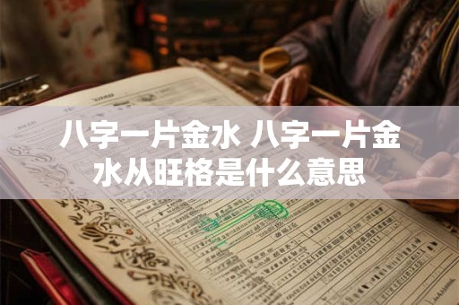 详细阅读:八字一片金水 八字一片金水从旺格是什么意思 八字一片金水 八字一片金水从旺格是什么意思