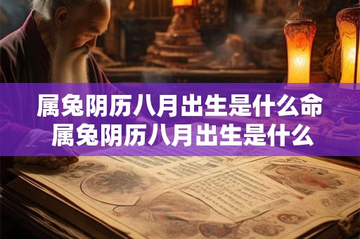 属兔阴历八月出生是什么命 属兔阴历八月出生是什么命运