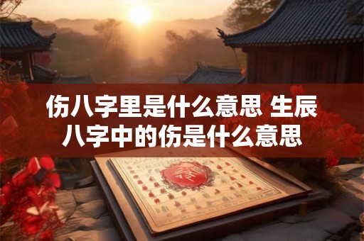 伤八字里是什么意思 生辰八字中的伤是什么意思