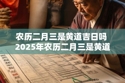 农历二月三是黄道吉日吗 2025年农历二月三是黄道吉日吗