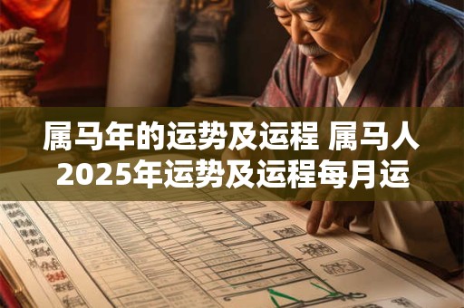 属马年的运势及运程 属马人2025年运势及运程每月运程