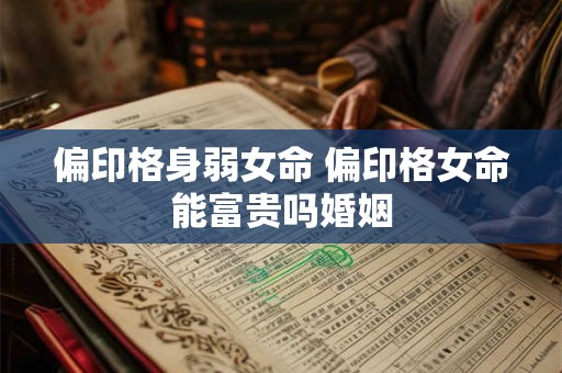 偏印格身弱女命 偏印格女命能富贵吗婚姻