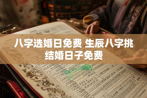 八字选婚日免费 生辰八字挑结婚日子免费