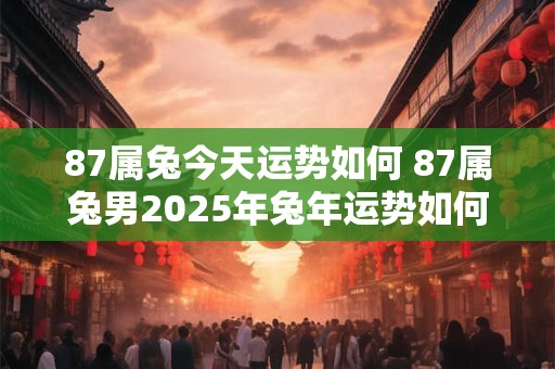 87属兔今天运势如何 87属兔男2025年兔年运势如何