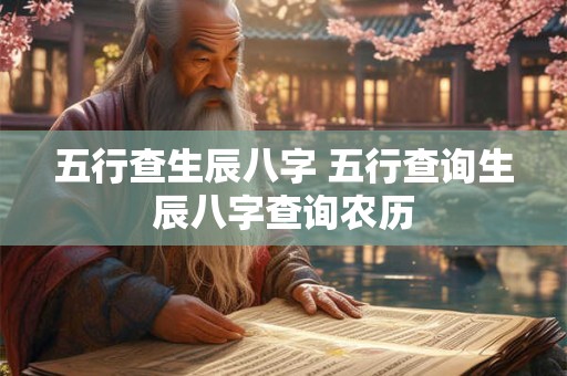 五行查生辰八字 五行查询生辰八字查询农历
