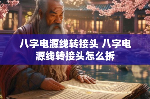 八字电源线转接头 八字电源线转接头怎么拆