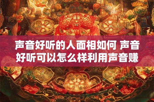 声音好听的人面相如何 声音好听可以怎么样利用声音赚钱