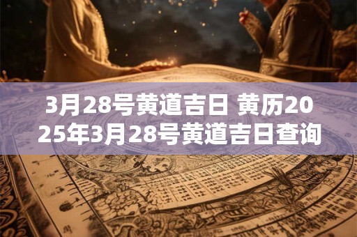 3月28号黄道吉日 黄历2025年3月28号黄道吉日查询