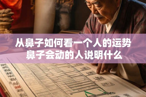 从鼻子如何看一个人的运势 鼻子会动的人说明什么
