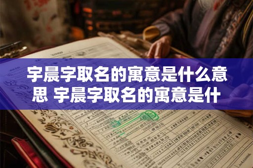 宇晨字取名的寓意是什么意思 宇晨字取名的寓意是什么意思女孩