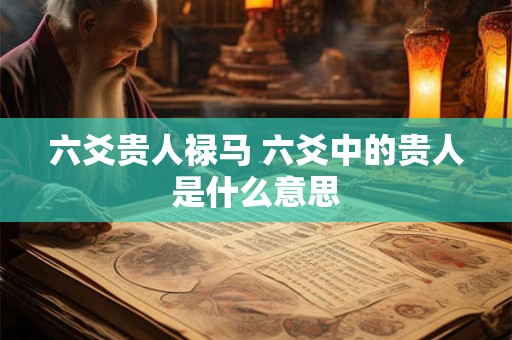六爻贵人禄马 六爻中的贵人是什么意思