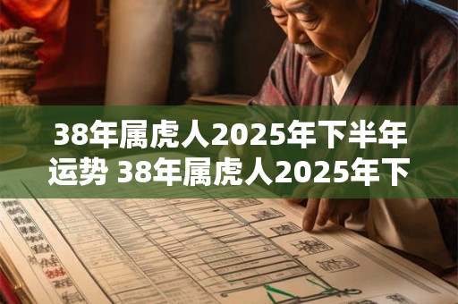 38年属虎人2025年下半年运势 38年属虎人2025年下半年运势怎么样