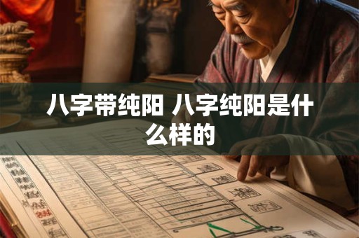 八字带纯阳 八字纯阳是什么样的