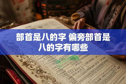 部首是八的字 偏旁部首是八的字有哪些