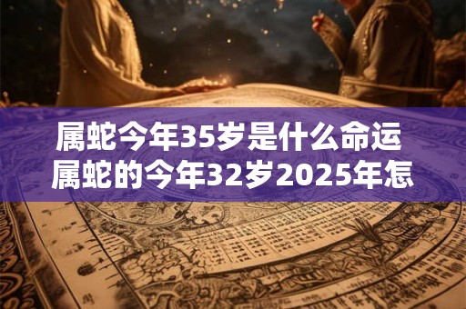 属蛇今年35岁是什么命运 属蛇的今年32岁2025年怎么样