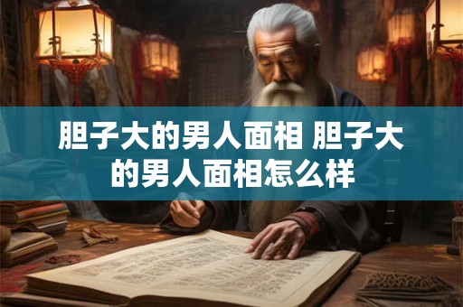 胆子大的男人面相 胆子大的男人面相怎么样