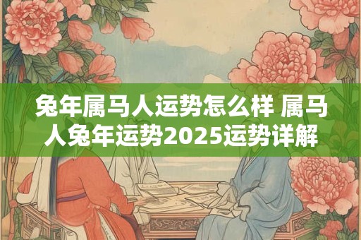 兔年属马人运势怎么样 属马人兔年运势2025运势详解