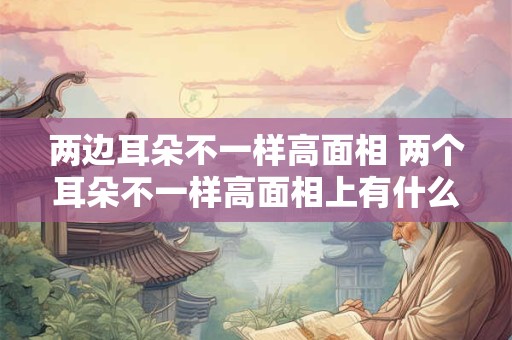 两边耳朵不一样高面相 两个耳朵不一样高面相上有什么意思