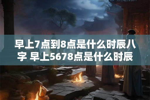 早上7点到8点是什么时辰八字 早上5678点是什么时辰