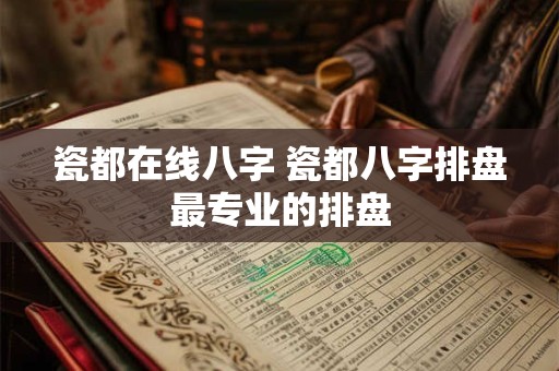 瓷都在线八字 瓷都八字排盘最专业的排盘