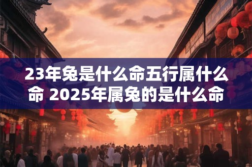 23年兔是什么命五行属什么命 2025年属兔的是什么命五行是什么