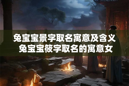 兔宝宝景字取名寓意及含义 兔宝宝筱字取名的寓意女孩