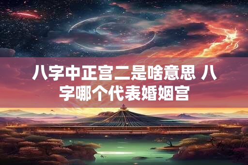 八字中正宫二是啥意思 八字哪个代表婚姻宫
