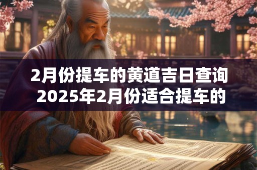 2月份提车的黄道吉日查询 2025年2月份适合提车的黄道吉日