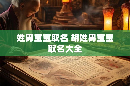 姓男宝宝取名 胡姓男宝宝取名大全
