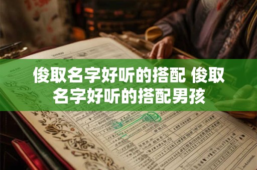 俊取名字好听的搭配 俊取名字好听的搭配男孩
